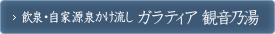 飲泉・自家源泉かけ流し　ガラティア　観音乃湯