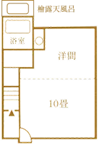 露天風呂・内湯付き客室 511号室 間取り図